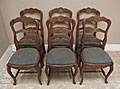 set of 6 french upholstered dining chairs